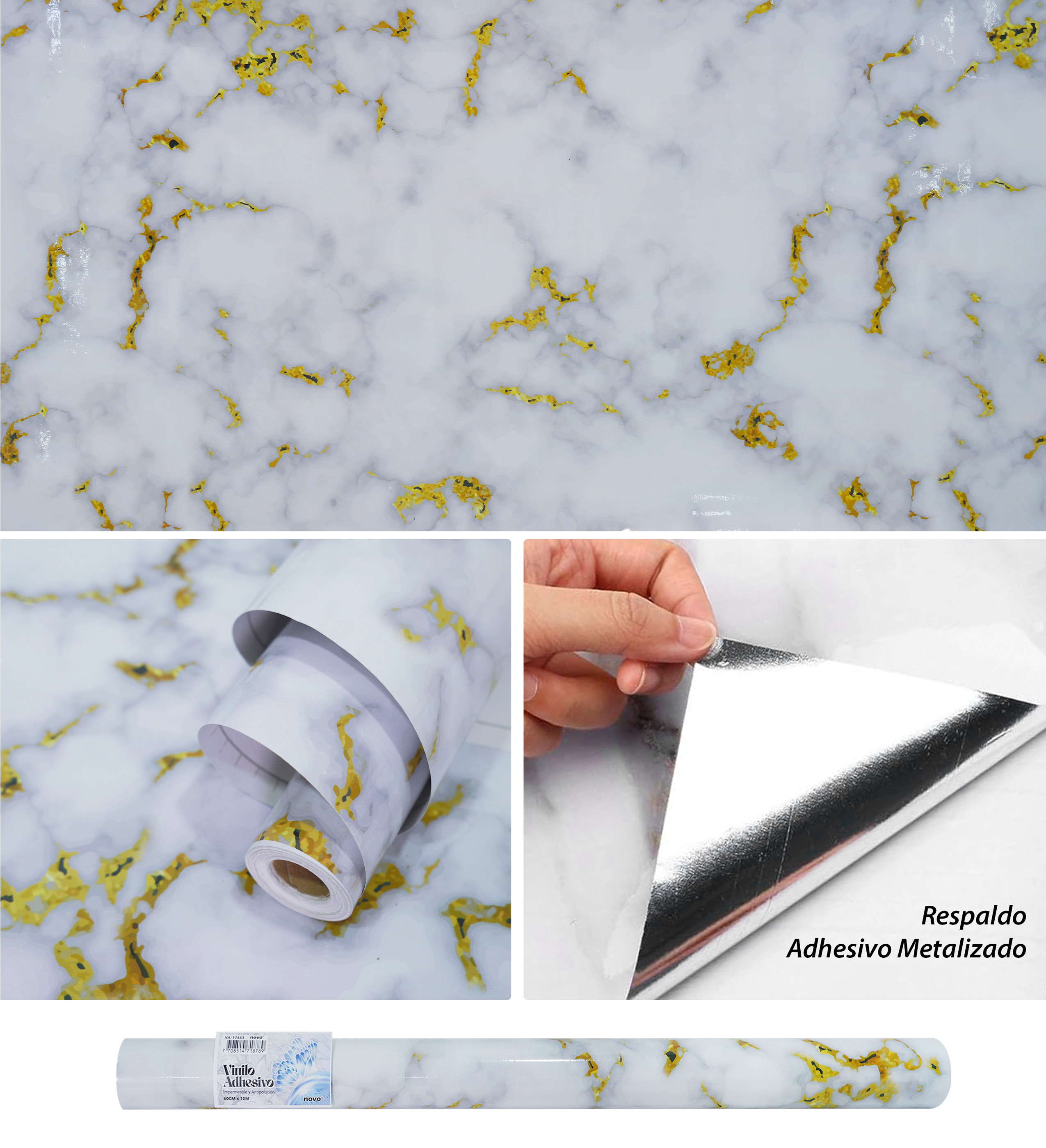Papel Vinilo Adhesivo Brillante VA-17453